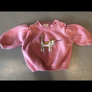 🍁 3/$20 Vintage Meow Cat Sweater, 0-3 months🍁